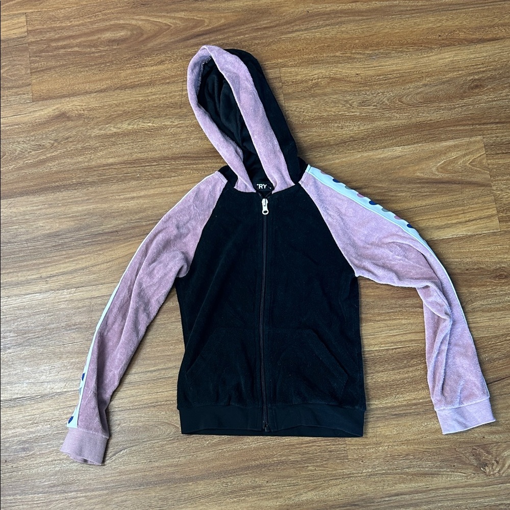 Black and Pink Heart Hoodie